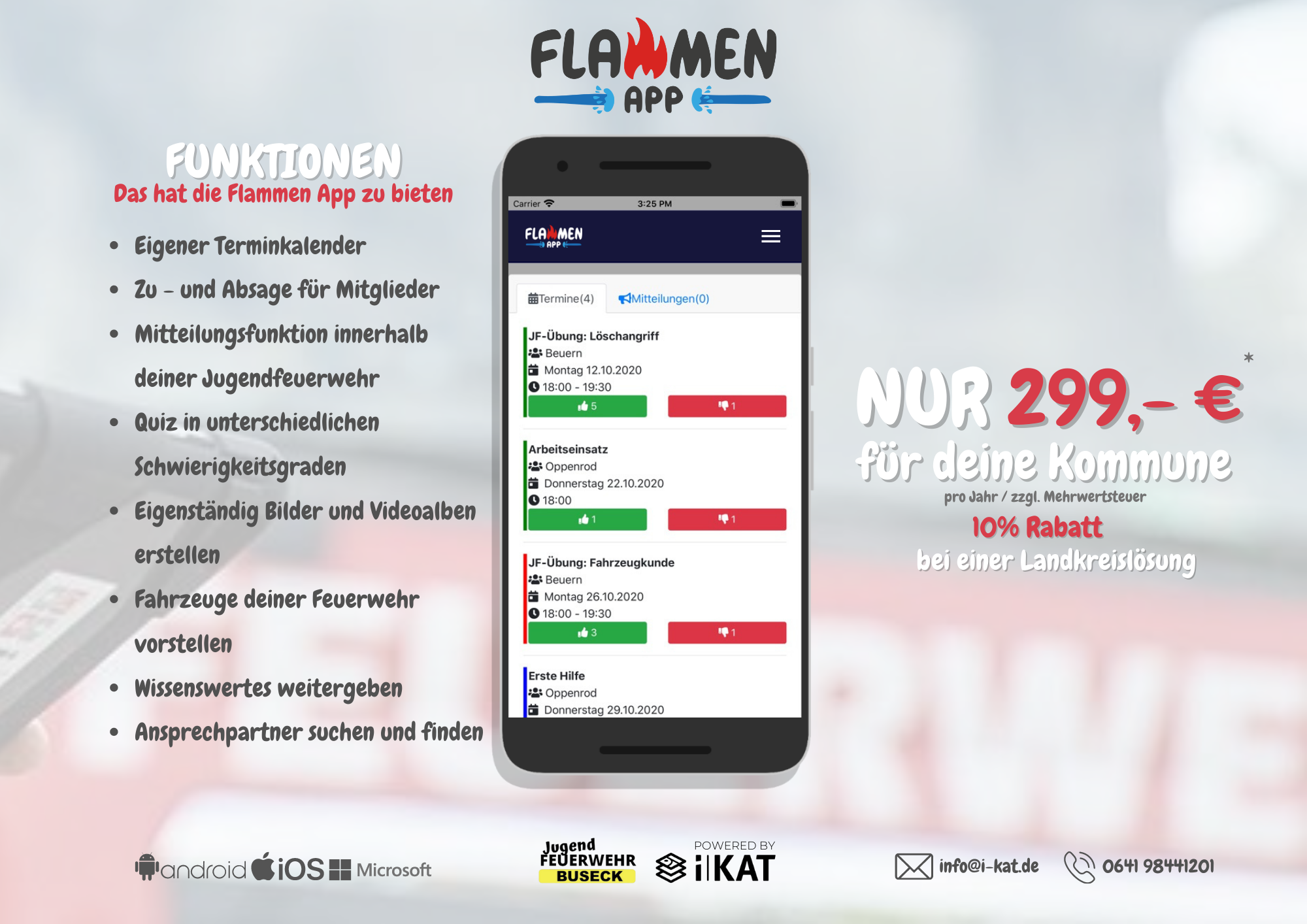 iKAT Flammenapp Screenshot